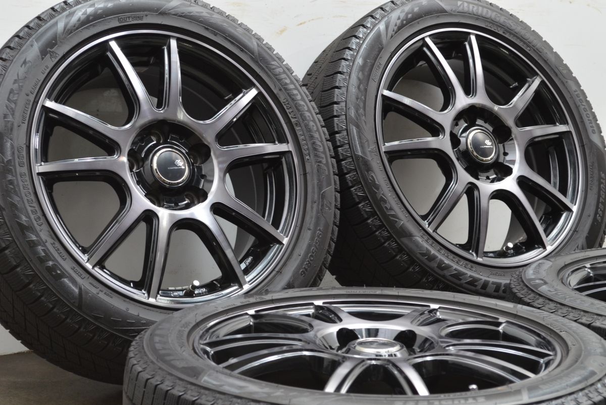 バリ溝 セレブロ 16in 6.5J 48 PCD114.3 ブリヂストン ブリザック VRX3 195 50R16 ロードスター スイフトスポーツ 交換用