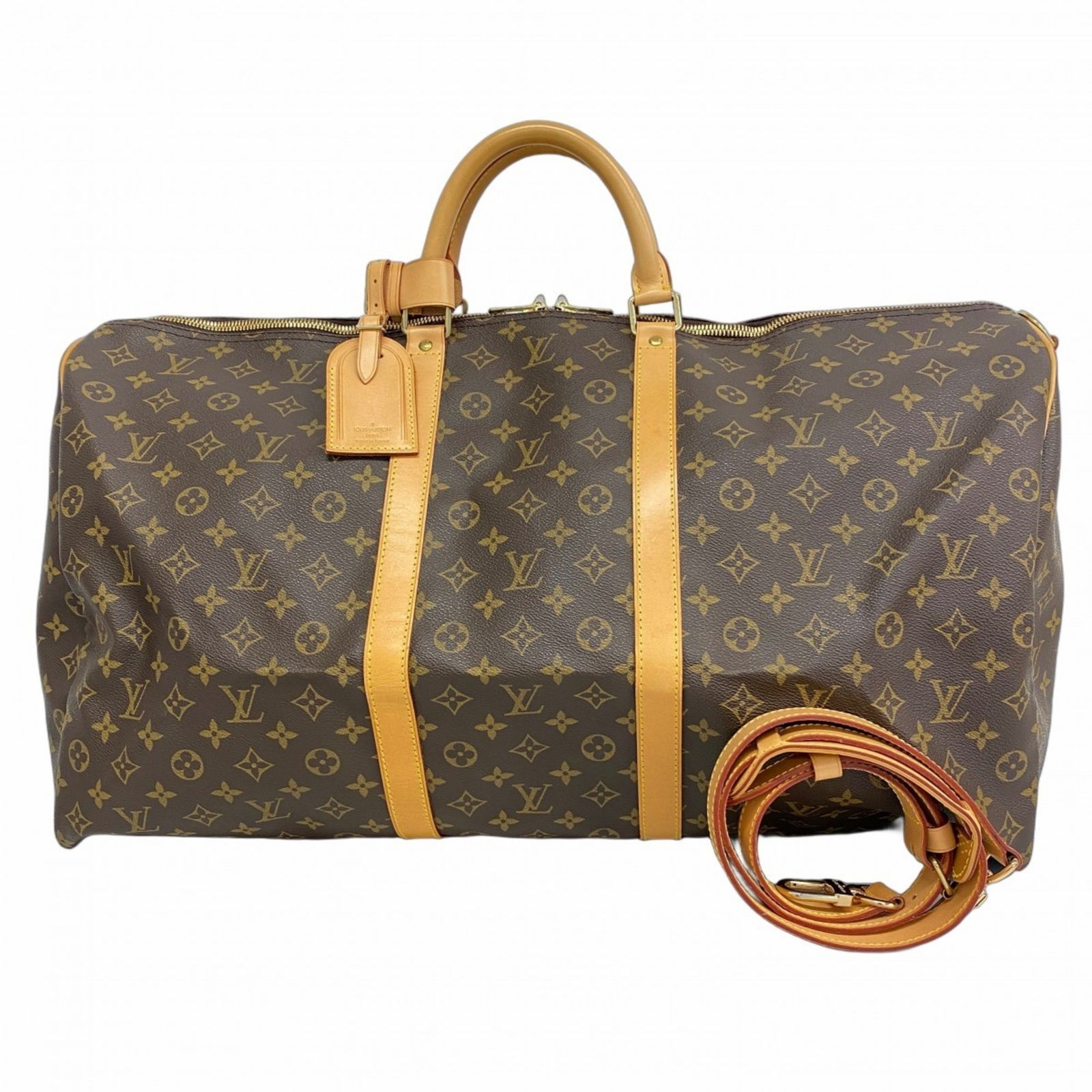 ルイ ヴィトン Louis Vuitton ルイ ヴィトン ボストンバッグ モノグラム キーポルバンドリエール60 M41412 ブラウンメンズ レディース P1420192