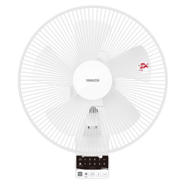 山善 YAMAZEN DC壁掛け扇風機 YWRX-BGD304 W ホワイト リモコン付 上下左右自動首振り 風量5段階 静音 YWRX-BGD303 W