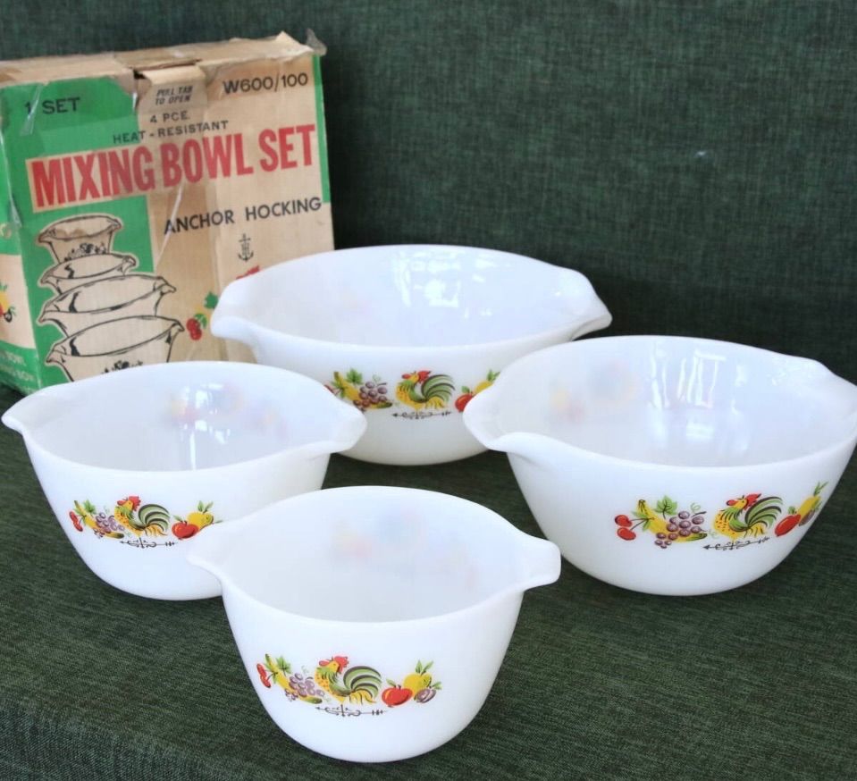 ビンテージ品 Fire King ファイヤーキング アンカーホッキング MIXING BOWL SET ミキシングボウルセット