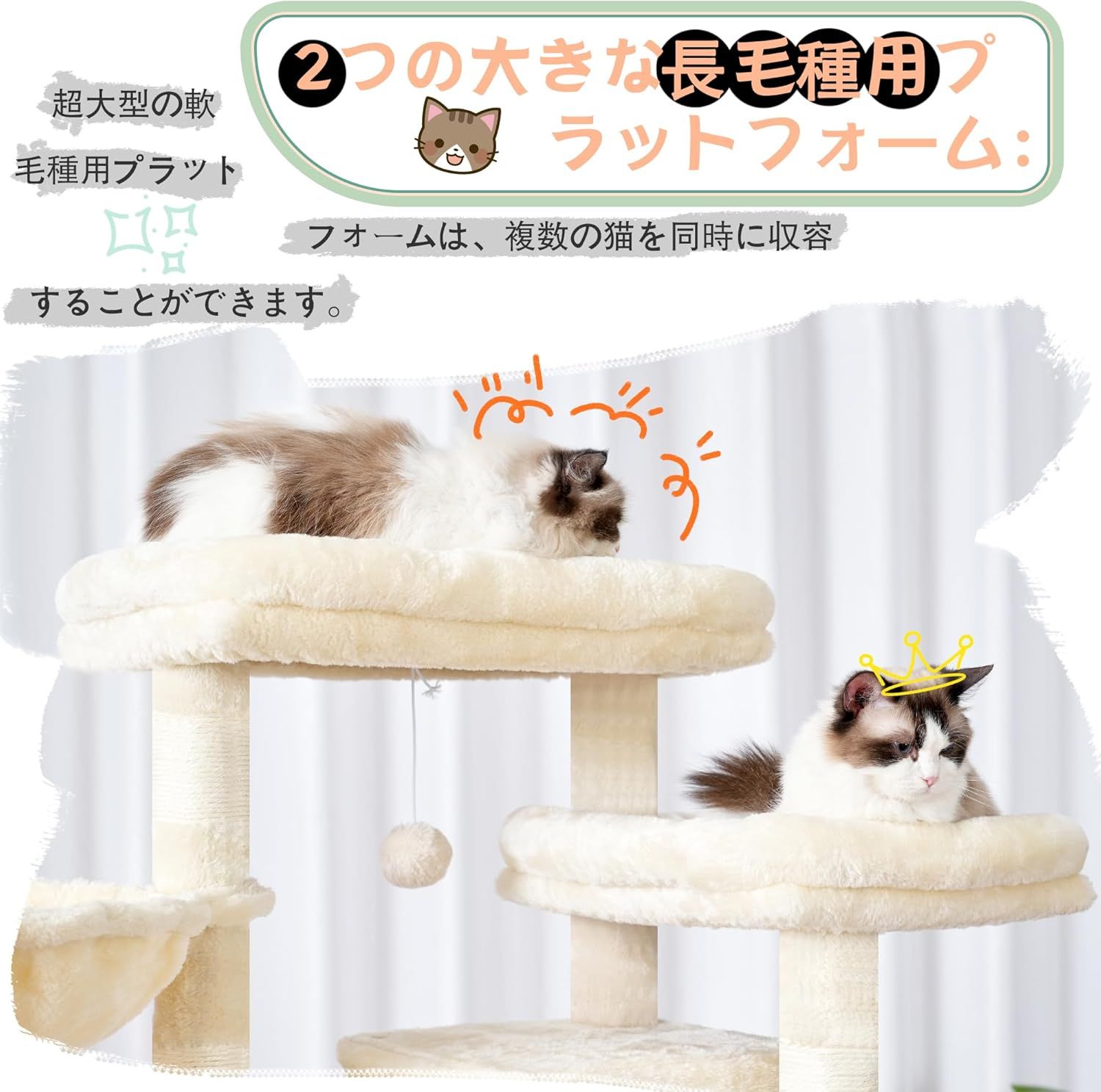 cm 大型猫や多頭飼いに適しています