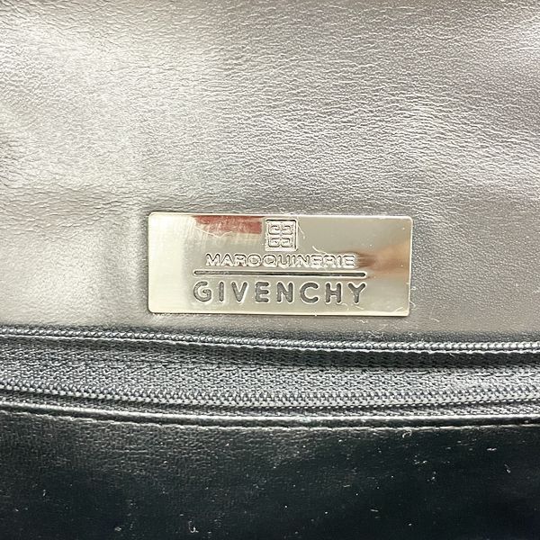 GIVENCHY ロゴ プレート トップハンドル ヴィンテージ ハンドバッグ