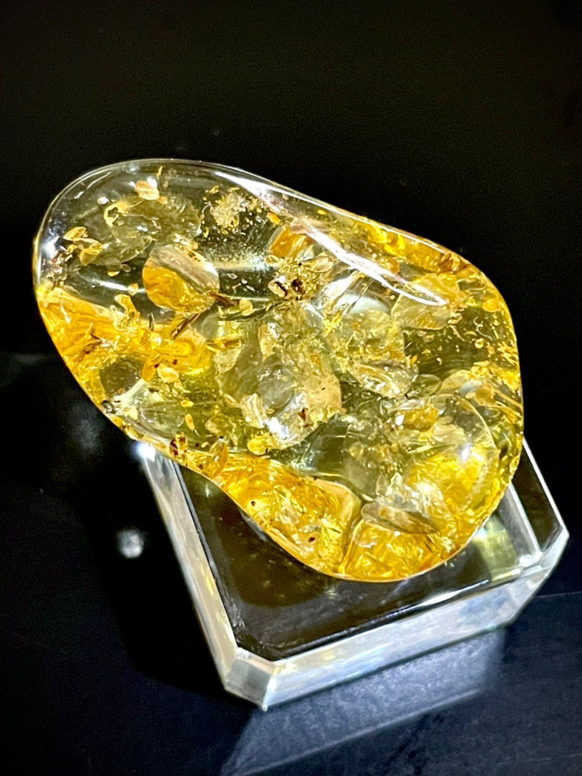 天然極上品★スパークリングメープルハニーアンバー【天然琥珀】カボション◆天然石 天然極上品☆スパークリングメープルハニーアンバー【天然琥珀