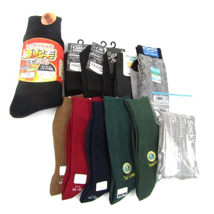 靴下 12点セット 未使用 ファミマ 5本指 裏起毛など ソックス まとめて