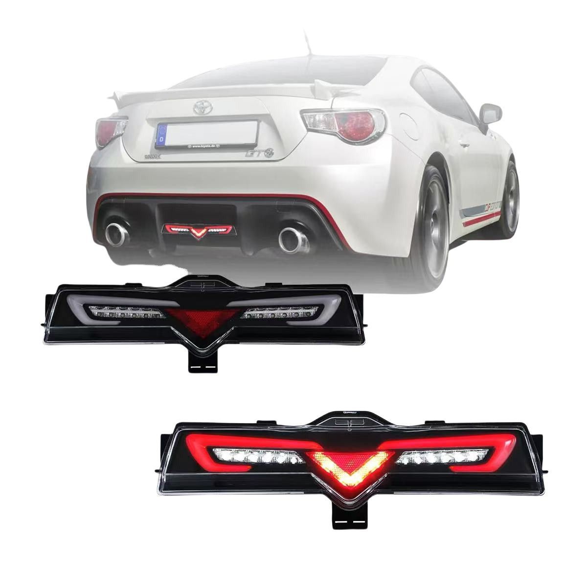 VLAND トヨタ 86 ハチロク 前期 後期 ZN6型 LED リアバンパーランプ G GT | スバル BRZ ZC6型 前期 後期 サイオン FR-S ウインカー連動 バンパーライト ブレーキランプ 高輝度 選べる2 2012y~