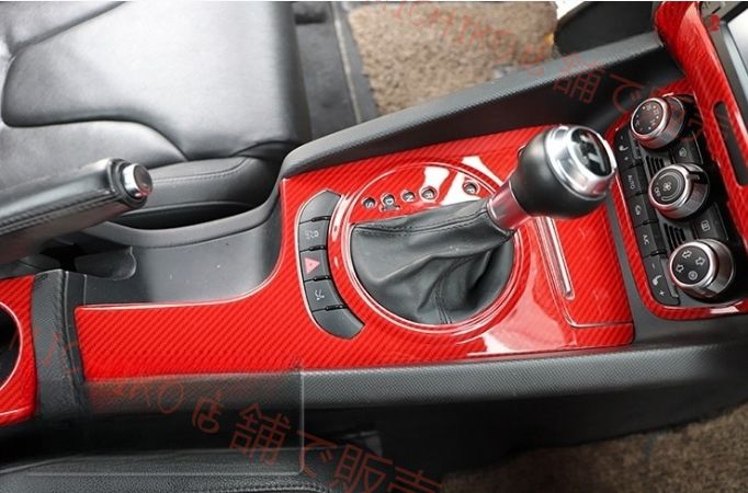 レッドタイプ アウディ TT 8J 2006-2015年 右ハンドル用 内装トリムカバードアウィンドウ スイッチ ボタンフレームコンカバーなど18個