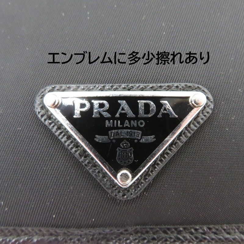 瀬戸大橋店 PRADA | プラダ 二つ折り財布 Re-Nylon トライアングルロゴ 2MO738 2DMH ブラック 125