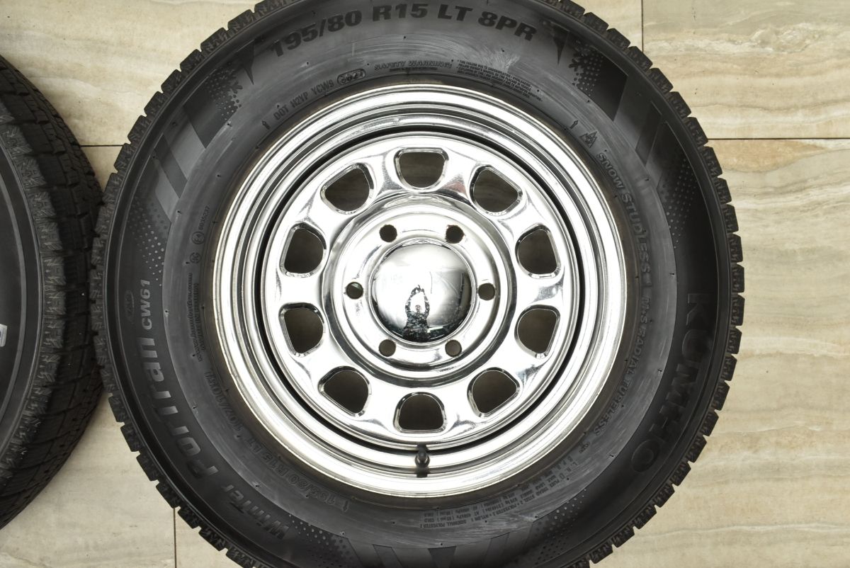200系 ハイエース用 スタッドレス付】デイトナ 15in 6.5J +40 PCD139.7 