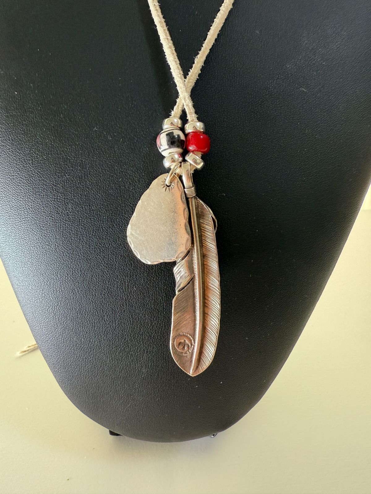 ゴローズ 上銀特大フェザー（左向き）＋金メタル付印台メタル＋