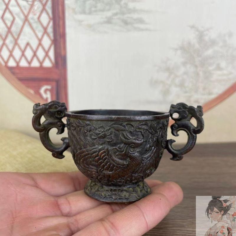 新品未使用】香炉 龍 鳳凰 置物 オブジェ 竜 ドラゴン 不死鳥 火