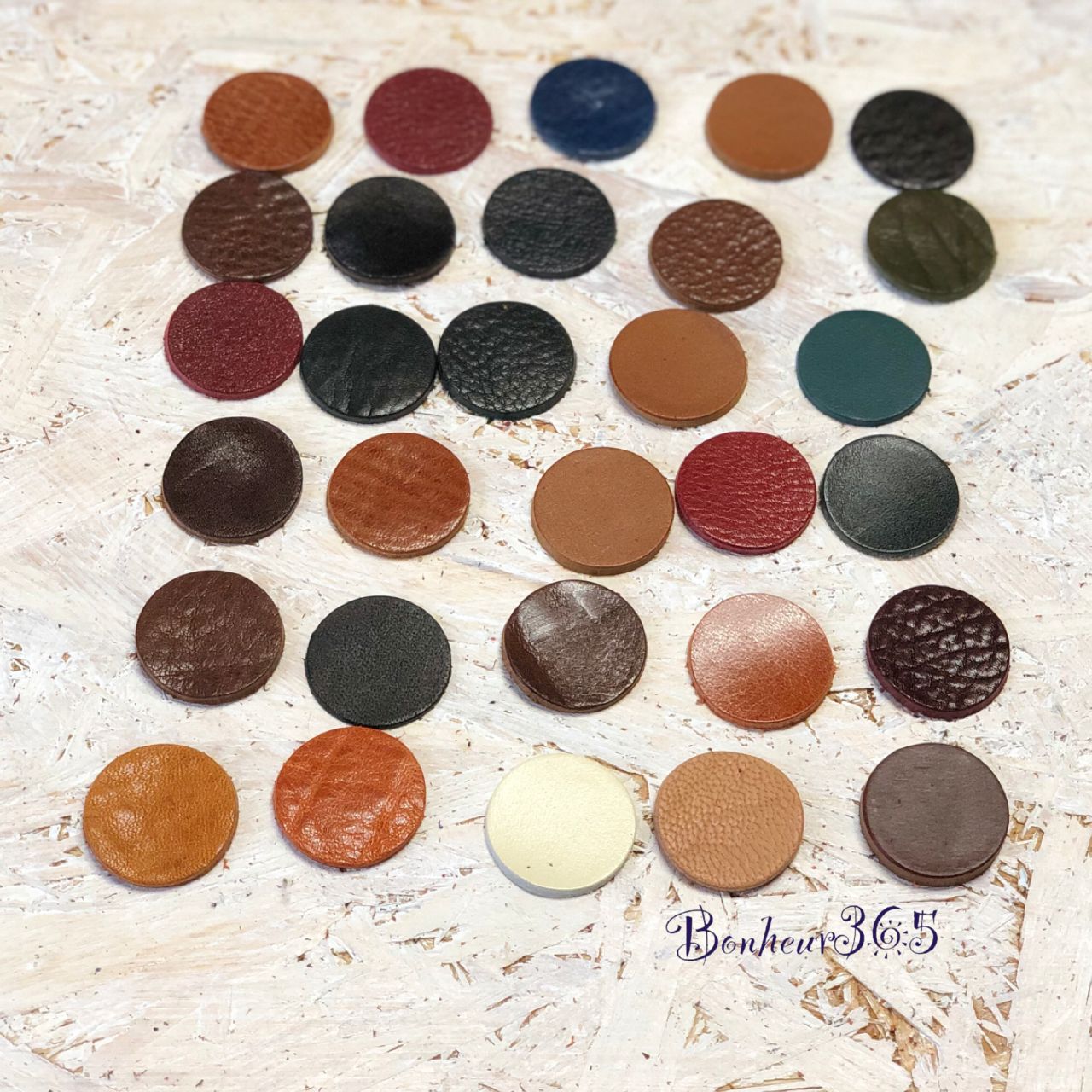 レザータグ かさ張ら カラフルアソート 革タグ 