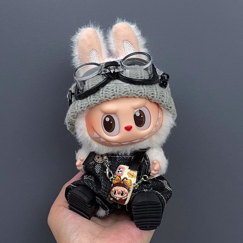 ラブブLabu用 ぬいぐるみ服 ブラック スポーツヘッドバンド