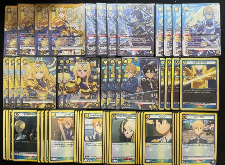 デッキ ソードアートオンライン黄 整合騎士 UNIONARENA フルパラ ユニオンアリーナ