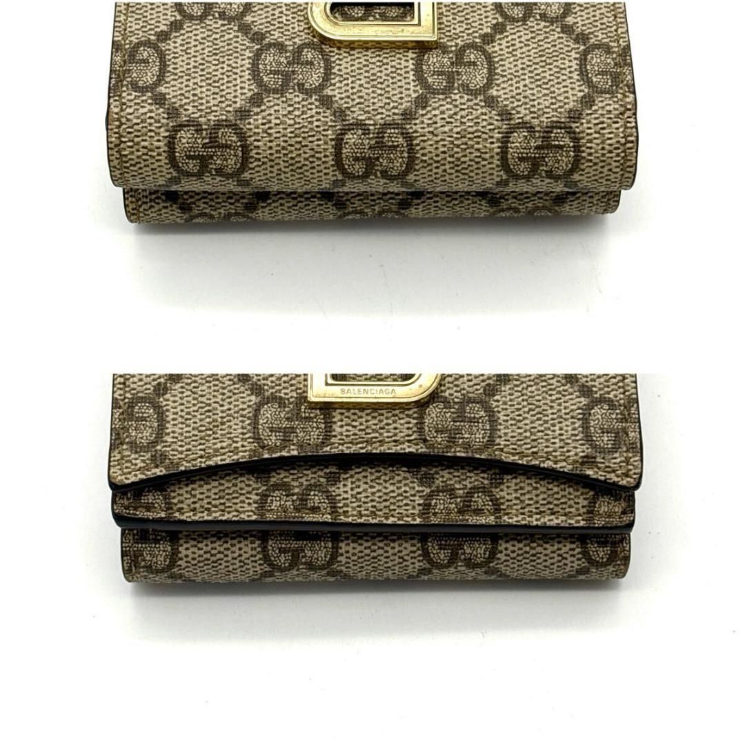 極美品◆バレンシアガ グッチ 三つ折り財布 ハッカープロジェクト GGロゴ 極美品◇バレンシアガ グッチ 三つ折り財布 ハッカープロジェクト GG