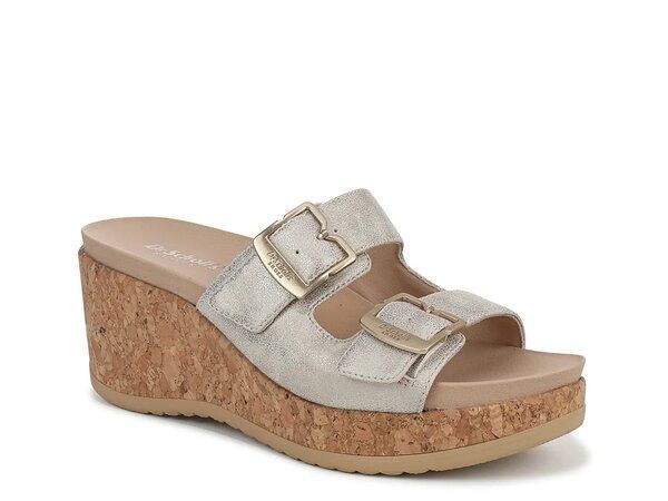 【送料無料】 ドクター・ショール レディース サンダル シューズ Cali Breeze Wedge Sandal Light Gold