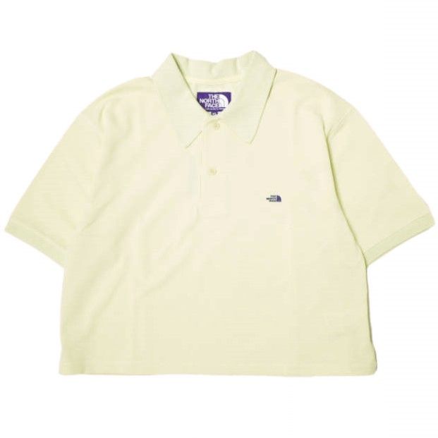 THE NORTH FACE PURPLE LABEL 24SS Moss Stitch Field Cropped Polo COOLMAX ショートスリーブクロップドポロシャツ NTW3408N WS Cream nanamica 定価18 700円