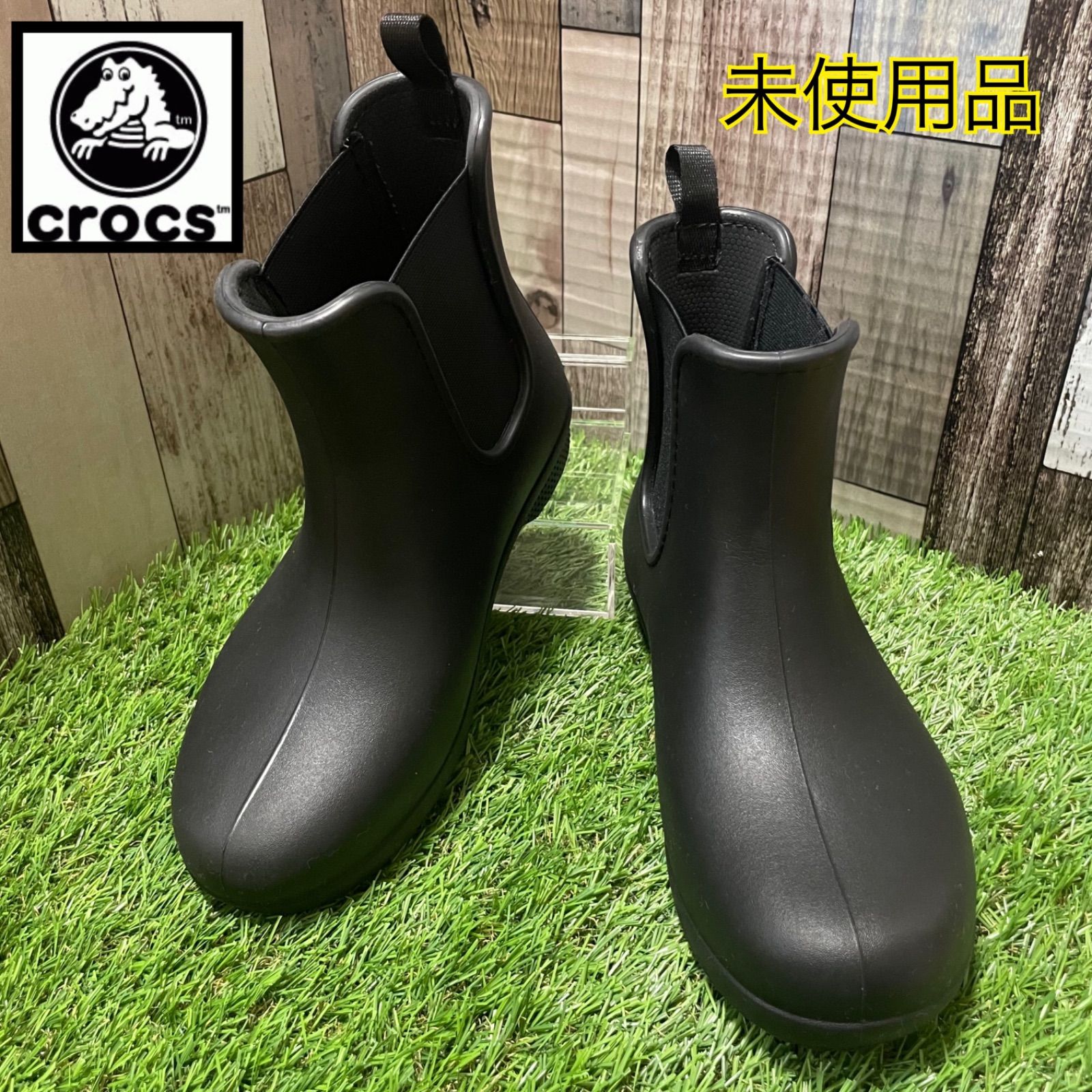 最終値下】【未使用品】crocs☆レインブーツ☆ブラック☆21