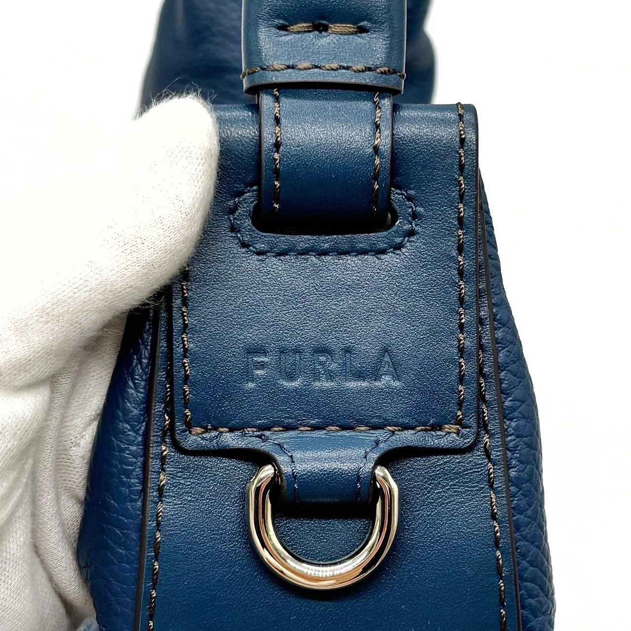 極美品? FURLA フルラ 2way ワンショルダーバッグ トートバッグ 半月型 