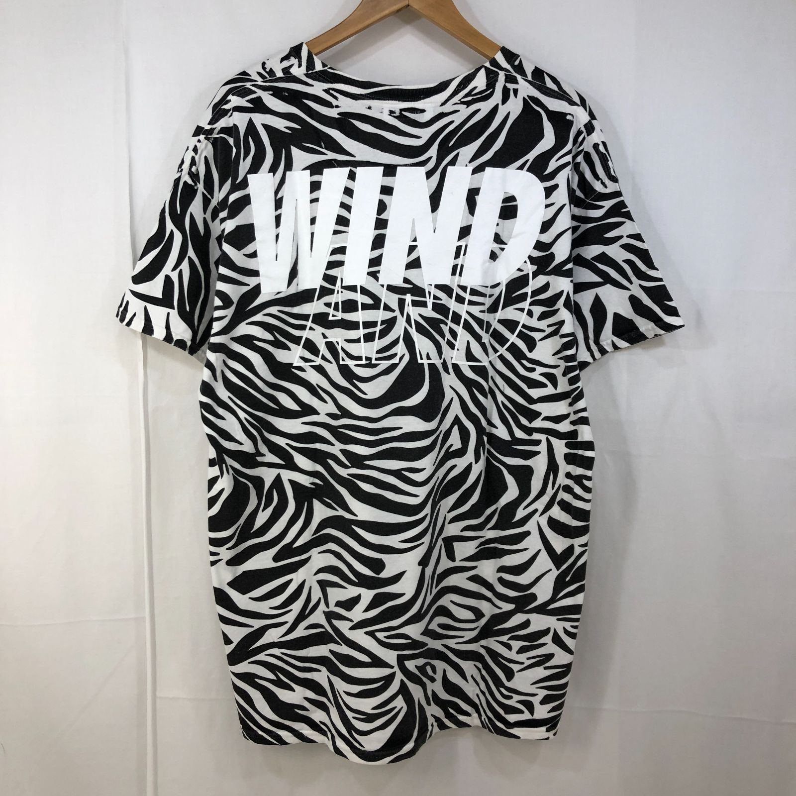 ウィンダンシー　ゼブラ柄Tシャツ美品 WIND AND SEA × BIOTOP ウィンダンシー ZEBRA T ゼブラ柄半袖T