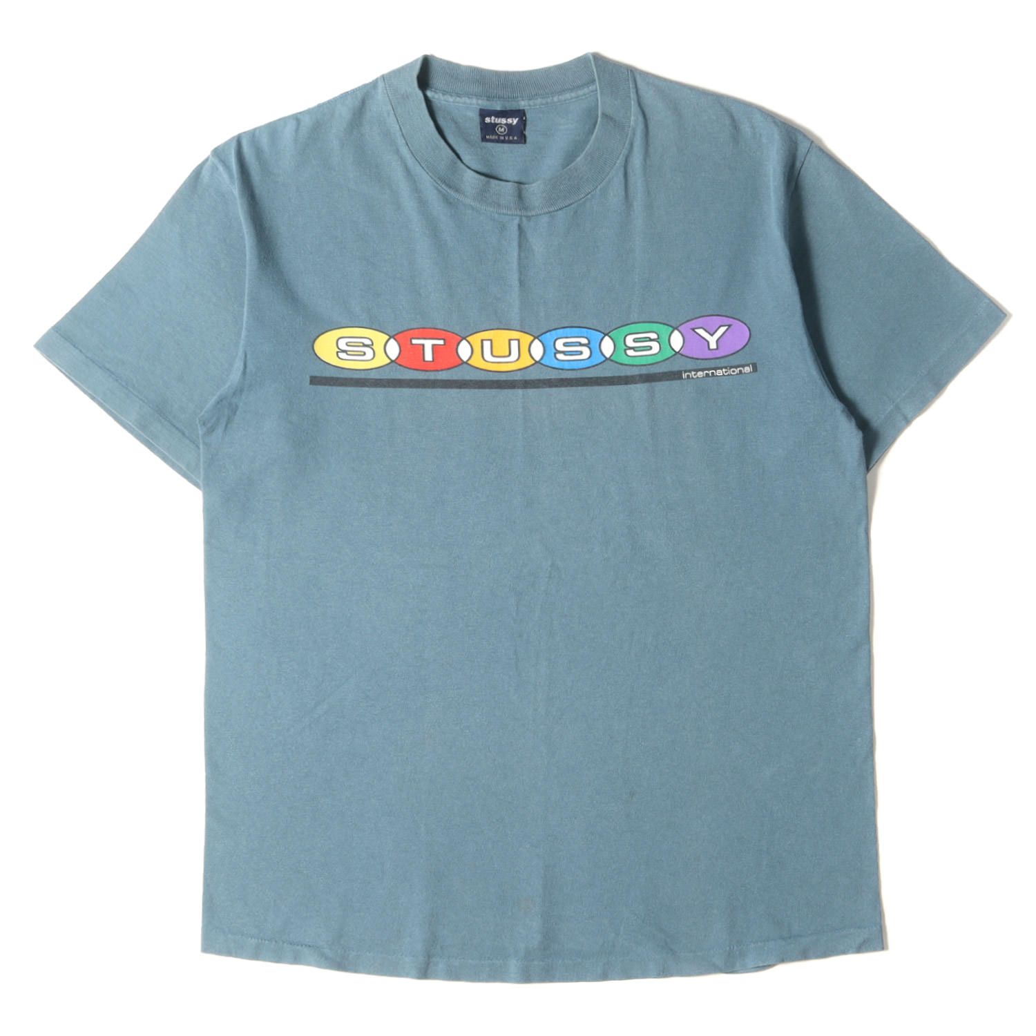 STUSSY ステューシー Tシャツ サイズ:M 90s OLD STUSSY 紺タグ SS