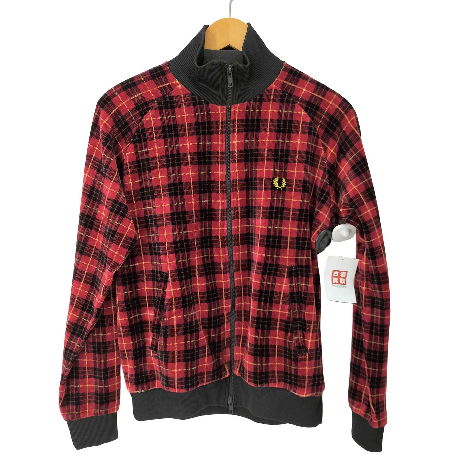 【希少】FRED PERRY チェック ベロア トラックジャケット フレッドペリー FRED PERRY チェック柄 ベロア トラック