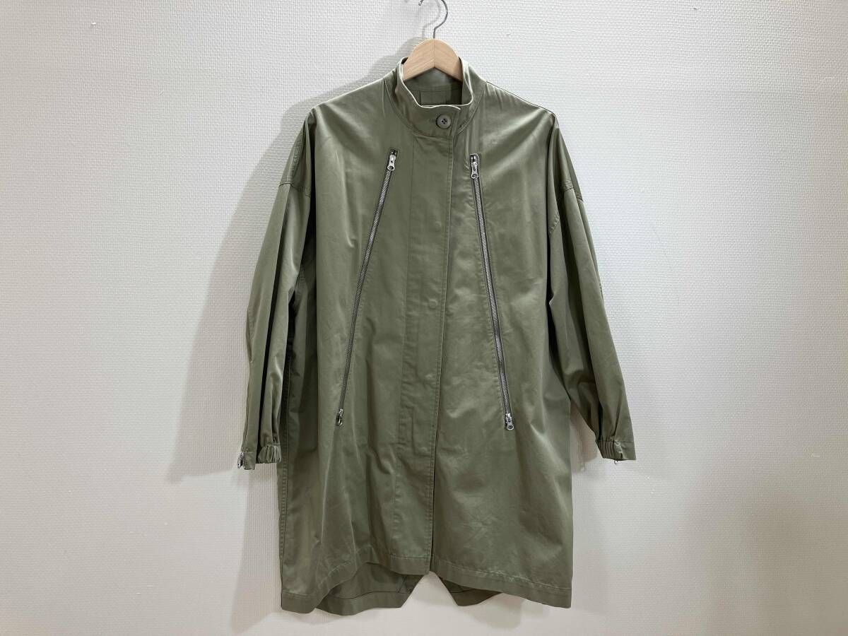 Maison Margiela メゾンマルジェラ MM 綿コート スタンド襟コート ジップアップコート 単衣綿コート カーキグリーン 36号 150|76A