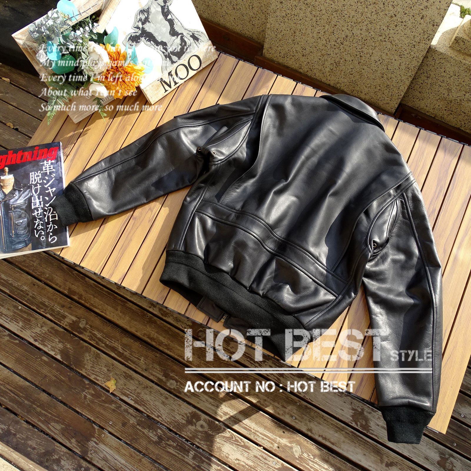や*り様 牛革　カウハイド　復刻30's USAF typeA2　フライトジャケ 上質 メンズ レザー ジャケット カウハイド 牛革 復刻30's USAF TYPE A