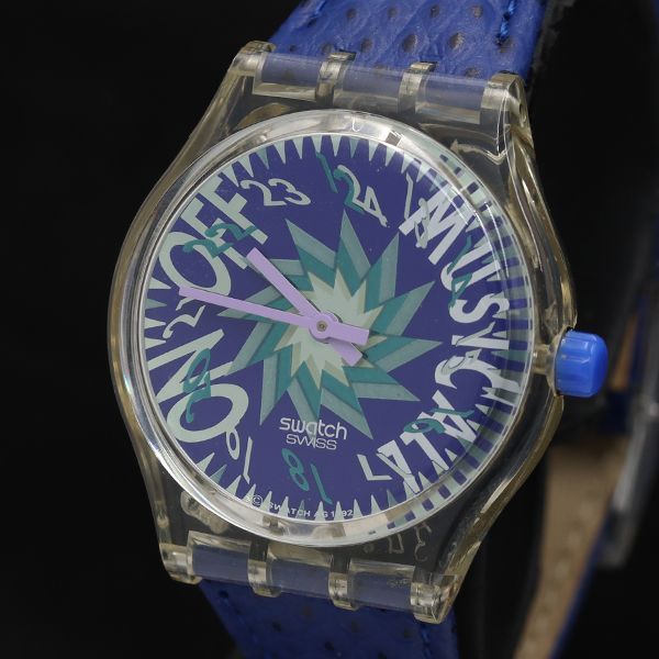 Swatch Musical Round QZ Blue Dial Men's/Women's Watch with Safe/Box TKD 2000000 NSK