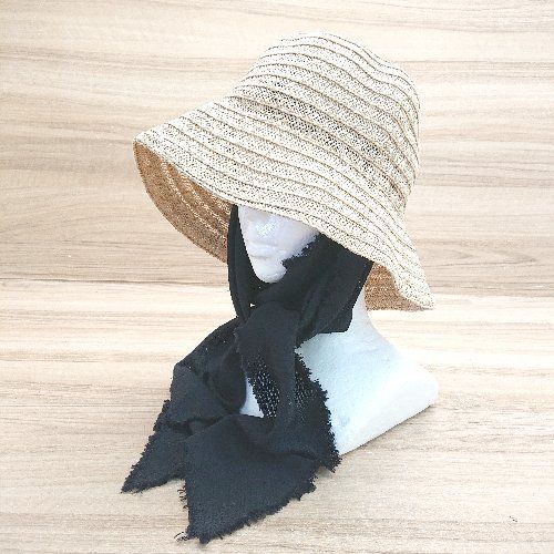 La Maison de Lyllis ラメゾンドリリス ストローハットリボン付き