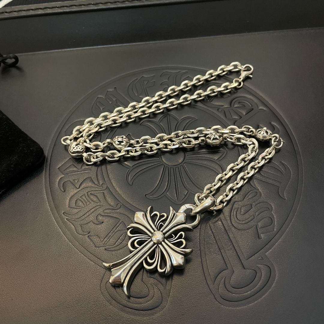 Chrome Hearts】クロムハーツ シルバー クラシックヴィンテージ ユニセックス ペアネックレス 十字架チャーム R4159 C2919 -  メルカリ