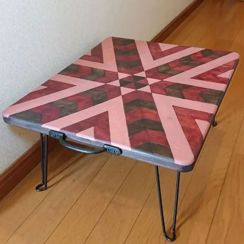 オルテガ 木製 ローテーブル 座卓 センターテーブル 幾何学模様 木製テーブル オルテガ 木製 ローテーブル 座卓 センターテーブル 幾何学模様 木製