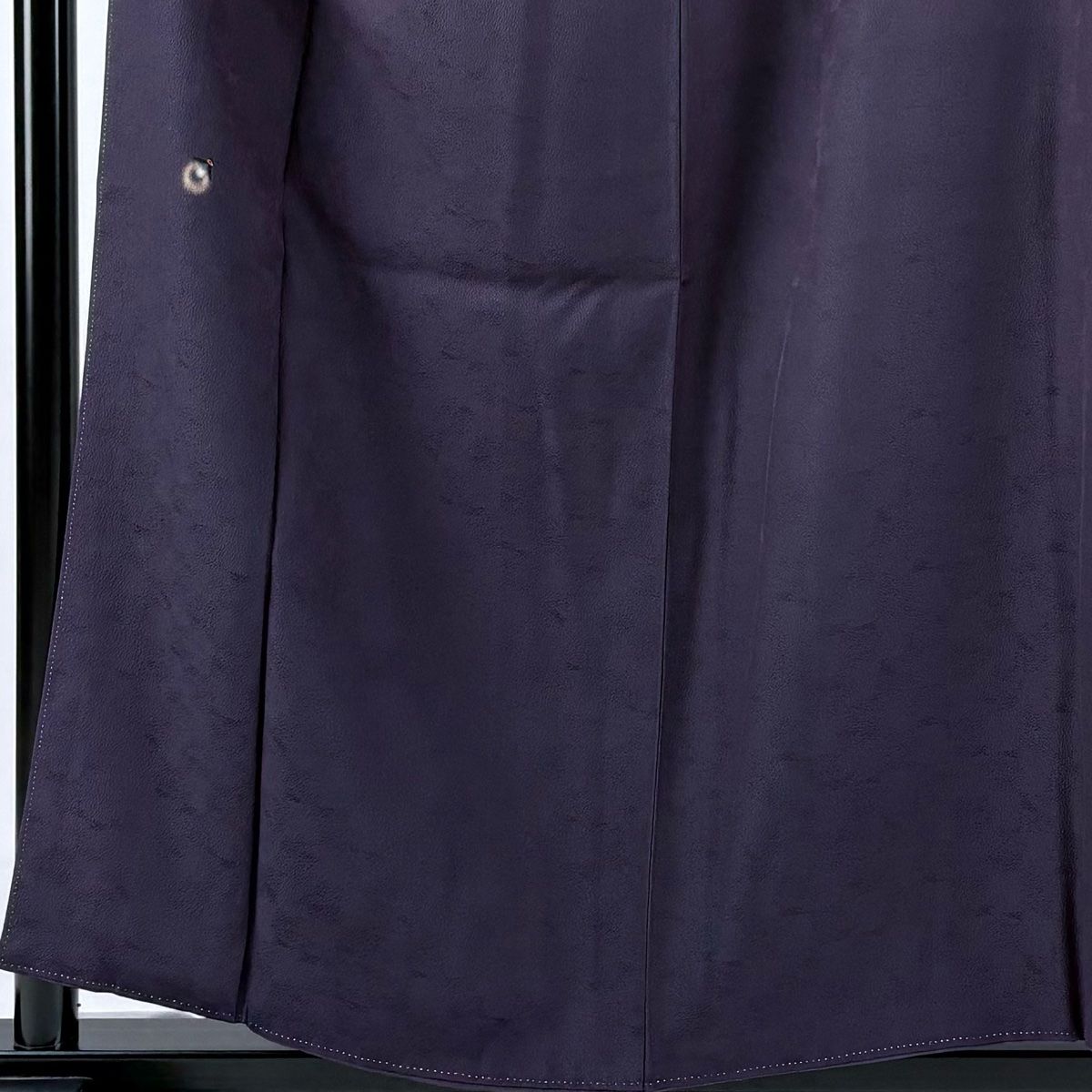 付下げ 身丈156cm 裄丈67.5cm L 袷 蛍 地紋 金彩 濃紫 正絹 秀品 一つ紋