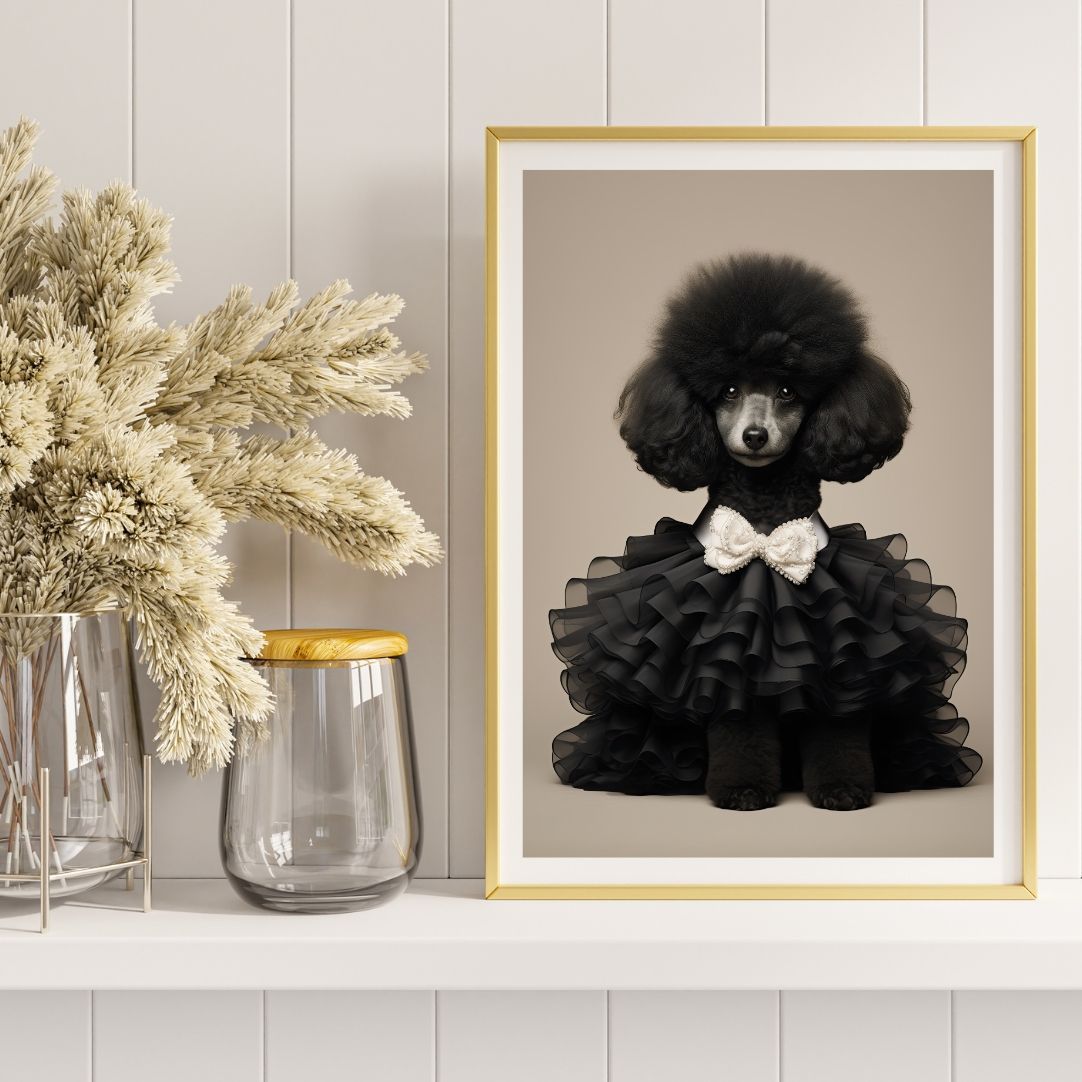 モールアート☆スタンダードプードル Fashion Show, Poodle Dog 02（ファッションショー・ブラックプードル