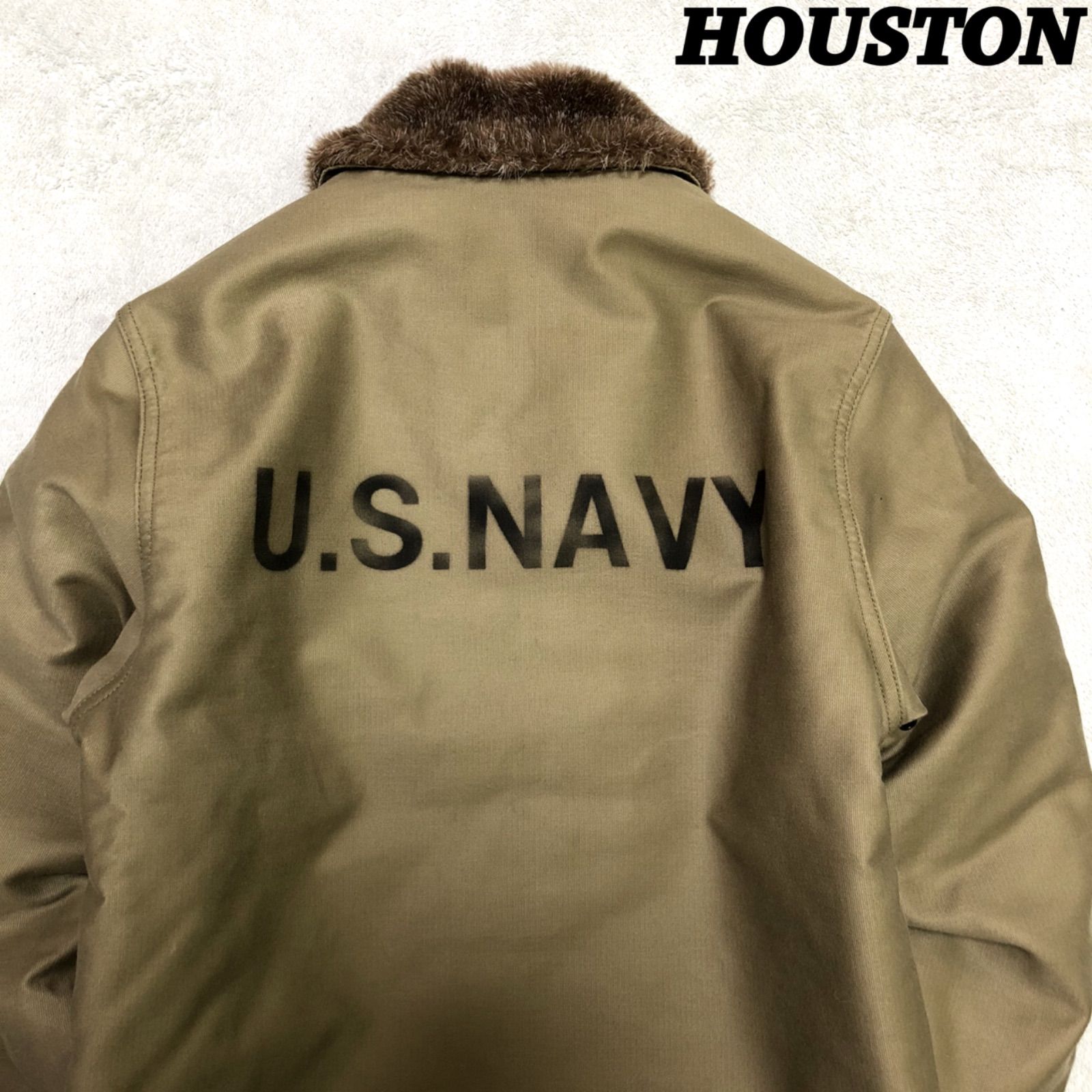 HOUSTON N-1 DECK JACKET デッキジャケット ステンシル ボア