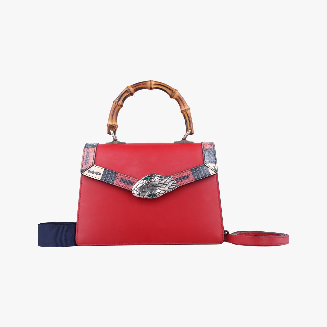 グッチGucciリリス バンブー コーラルスネークレッド×マルチカラーレザー453751C021265908