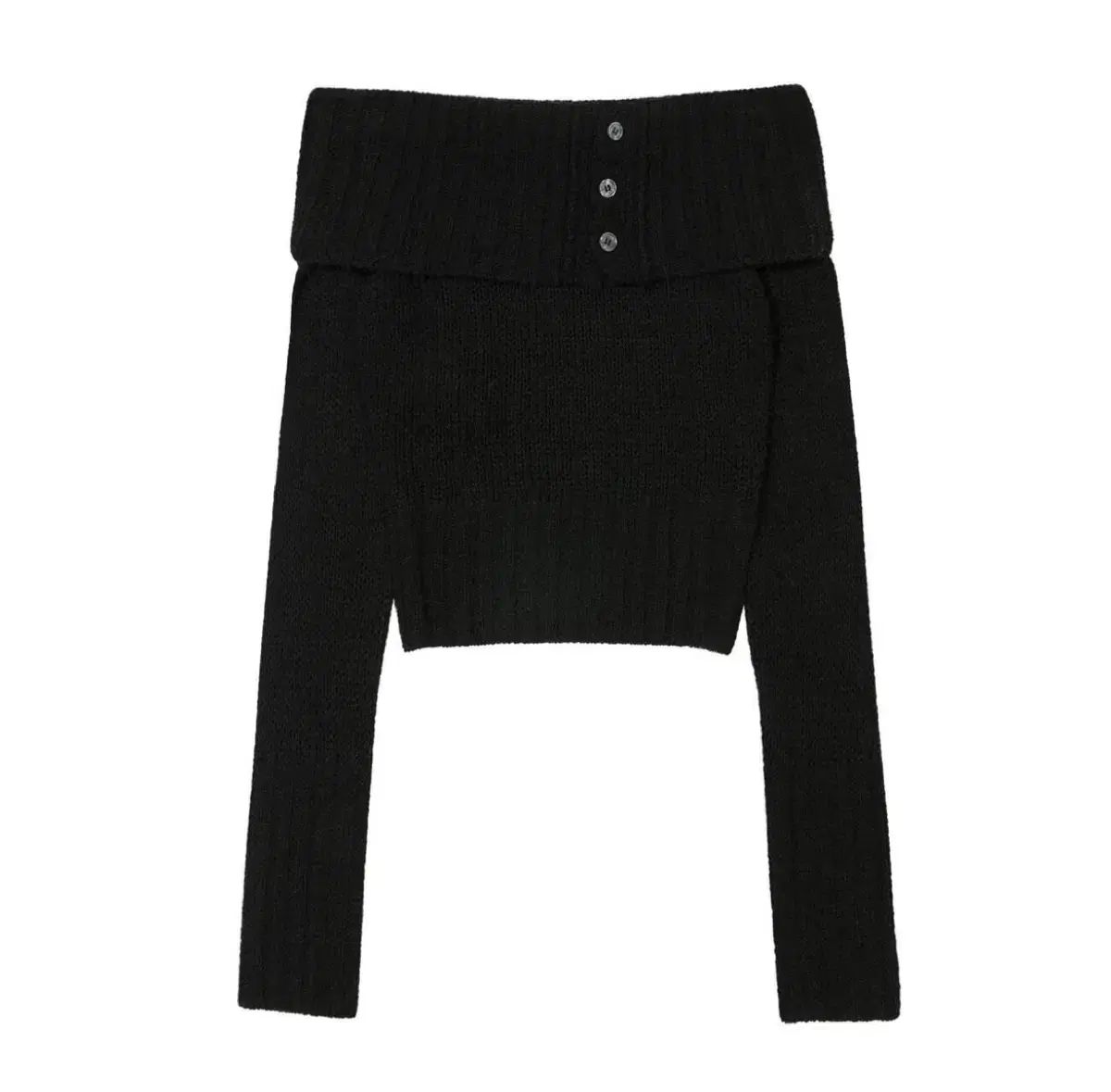 bohemseoブラック オフショルダー トップス