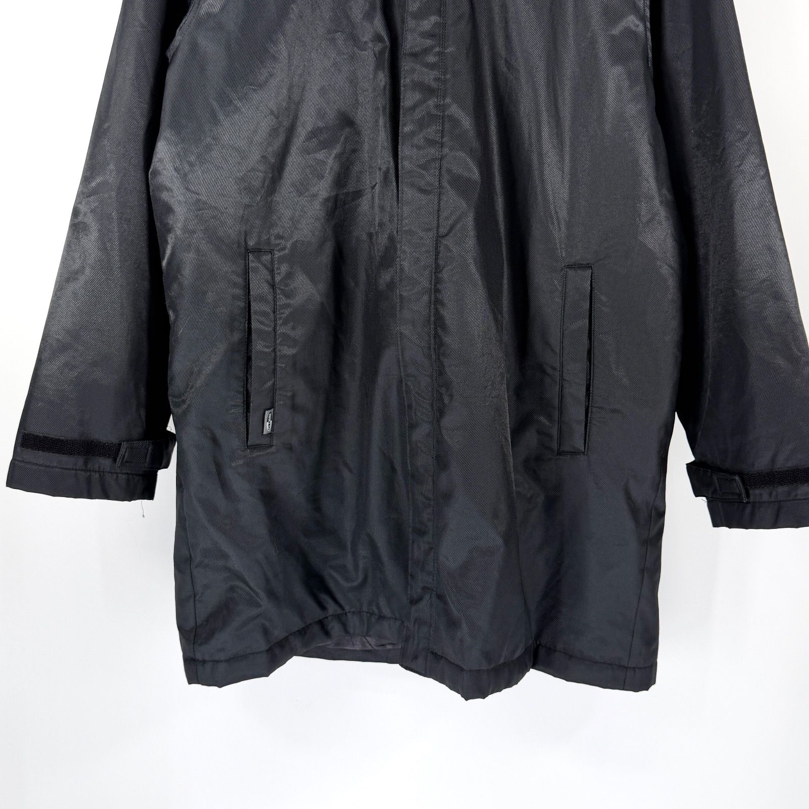 良品☆アスレタ〔130〕キッズ ベンチコート フード付 ダブルジップ 黒