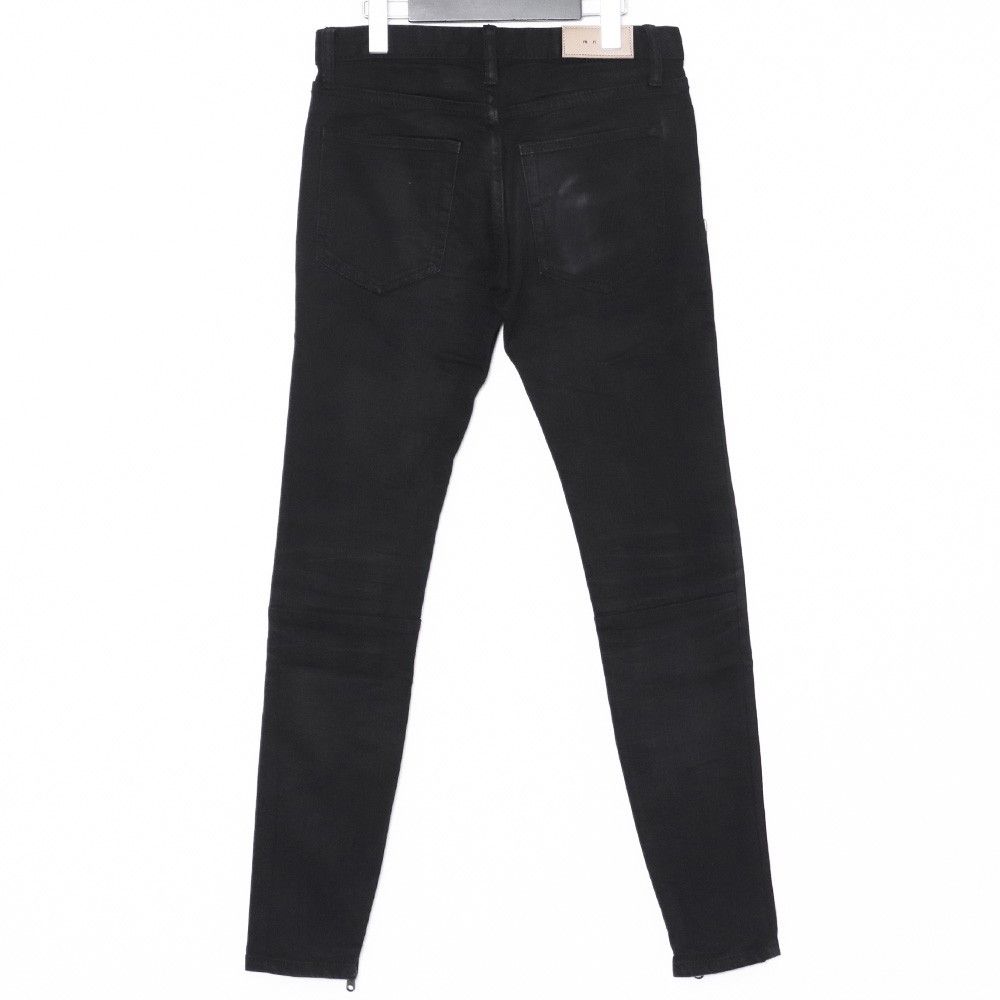 mnml(ミニマル) ブラック パンツ スキニー デニム 裾ジップ 28 MNML 裾ジップ スキニーデニムパンツ サイズ28 ブラック - メルカリ