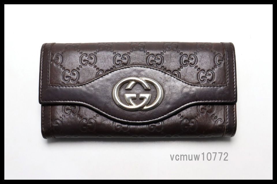 希少美中古□GUCCI グッチシマ インターロッキングG レザー 2