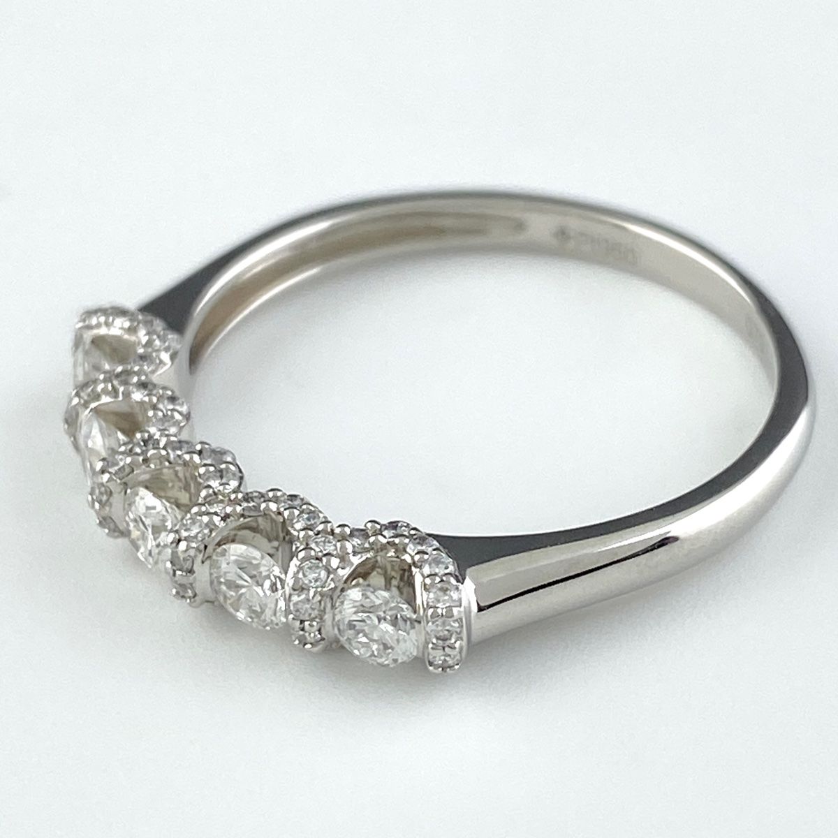 GSTV メレダイヤ デザインリング プラチナ 指輪 リング 18.5号 Pt950  