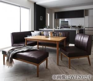 ダイニングセット（テーブルu0026ソファ チェア ベンチ） モダンデザインリビングダイニングセット 6人 5点セット(テーブル+ソファ1脚+アームソファ1脚+チェア1脚+ベンチ1脚) 左アーム W150