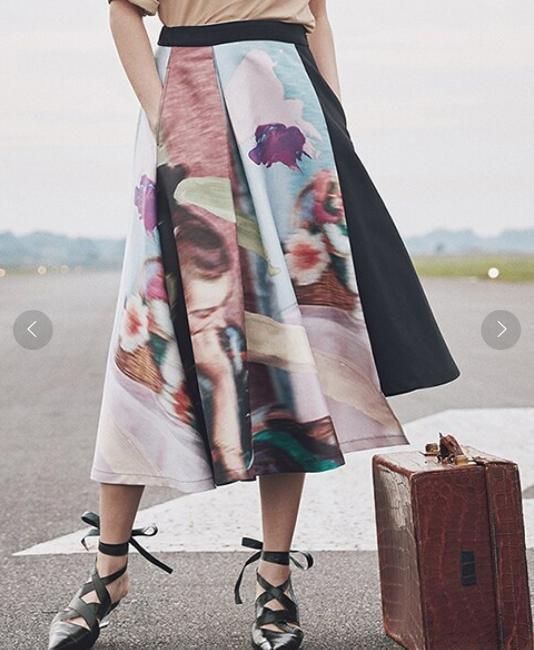 AMERI フ スカート エミリアタックスカート