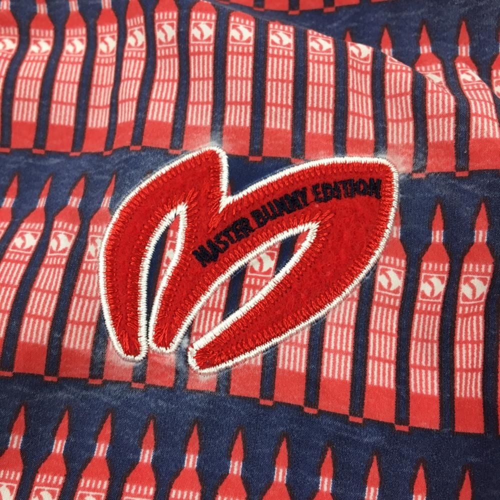 マスターバニー ナイロンスニード レッド×ネイビー 総柄 蓄熱裏地 ブルゾン メンズ 6 XL ゴルフウェア MASTER BUNNY EDITION WHITEMONARCHHOTEL_COM