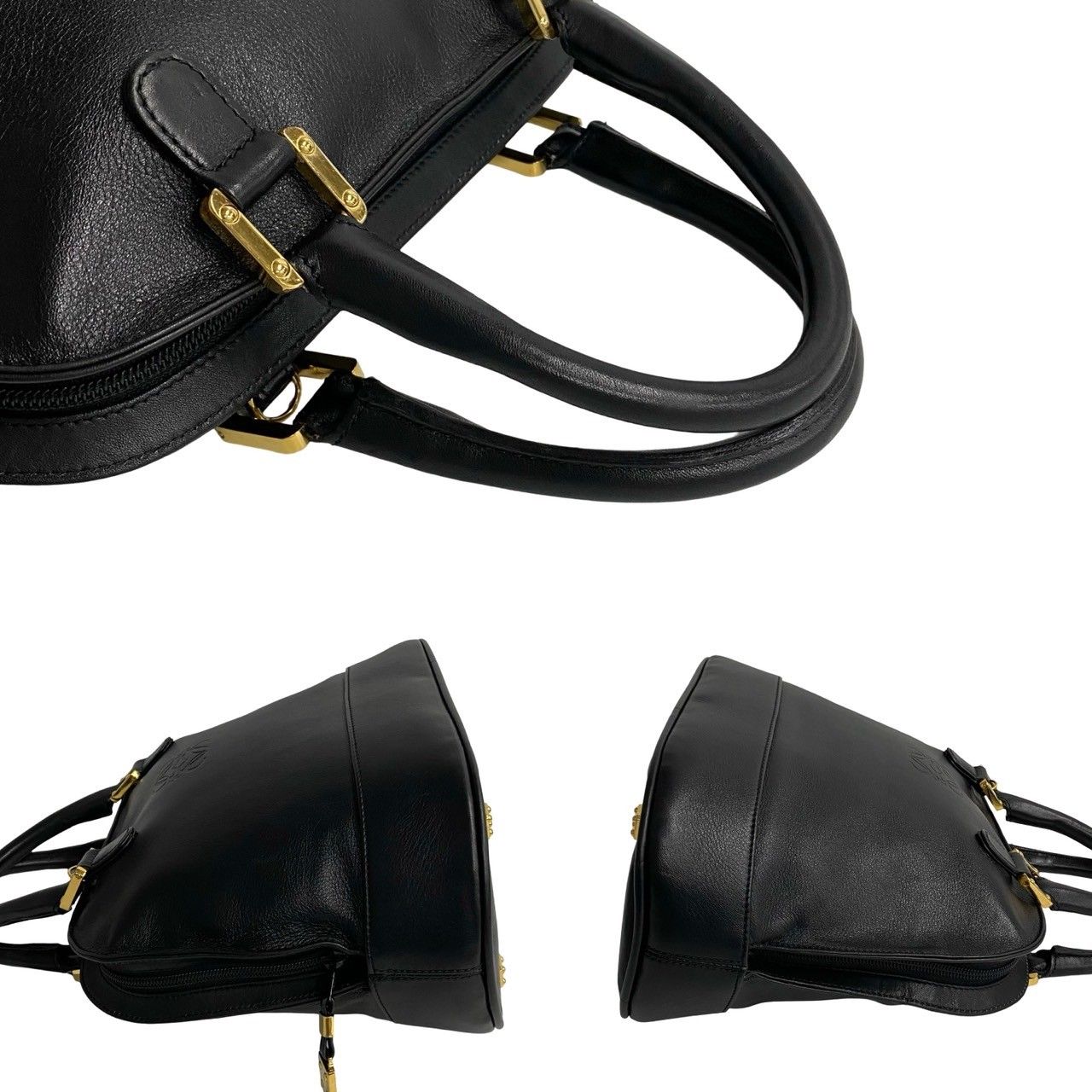 ほぼ 未使用 LOEWE ロエベ ヴィンテージ アナグラム ロゴ レザー 2way