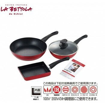 落合 務 IH対応マーブルフライパンセット LB-165