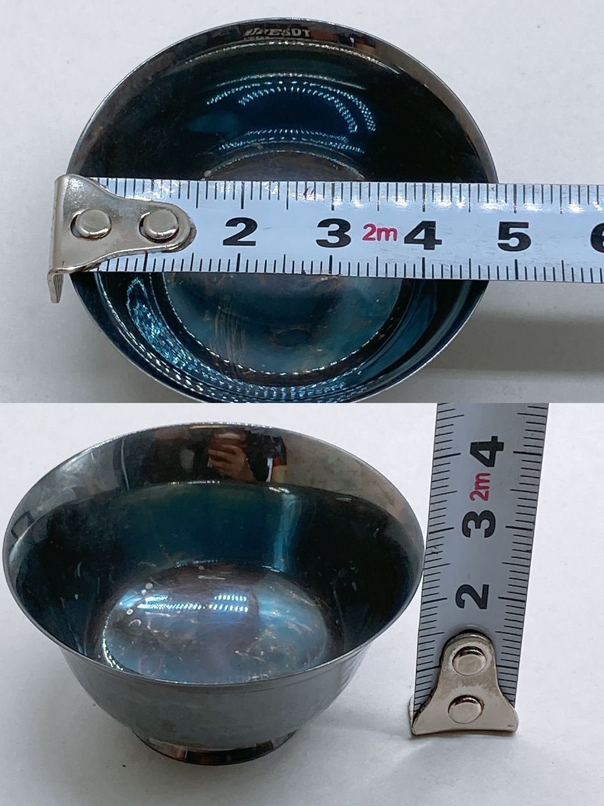 純銀刻印 昭和 銀杯 盃 二客セット 愛知県経営者協会 創立十周年記念 ケース付 31g WWW_IBETON_RU