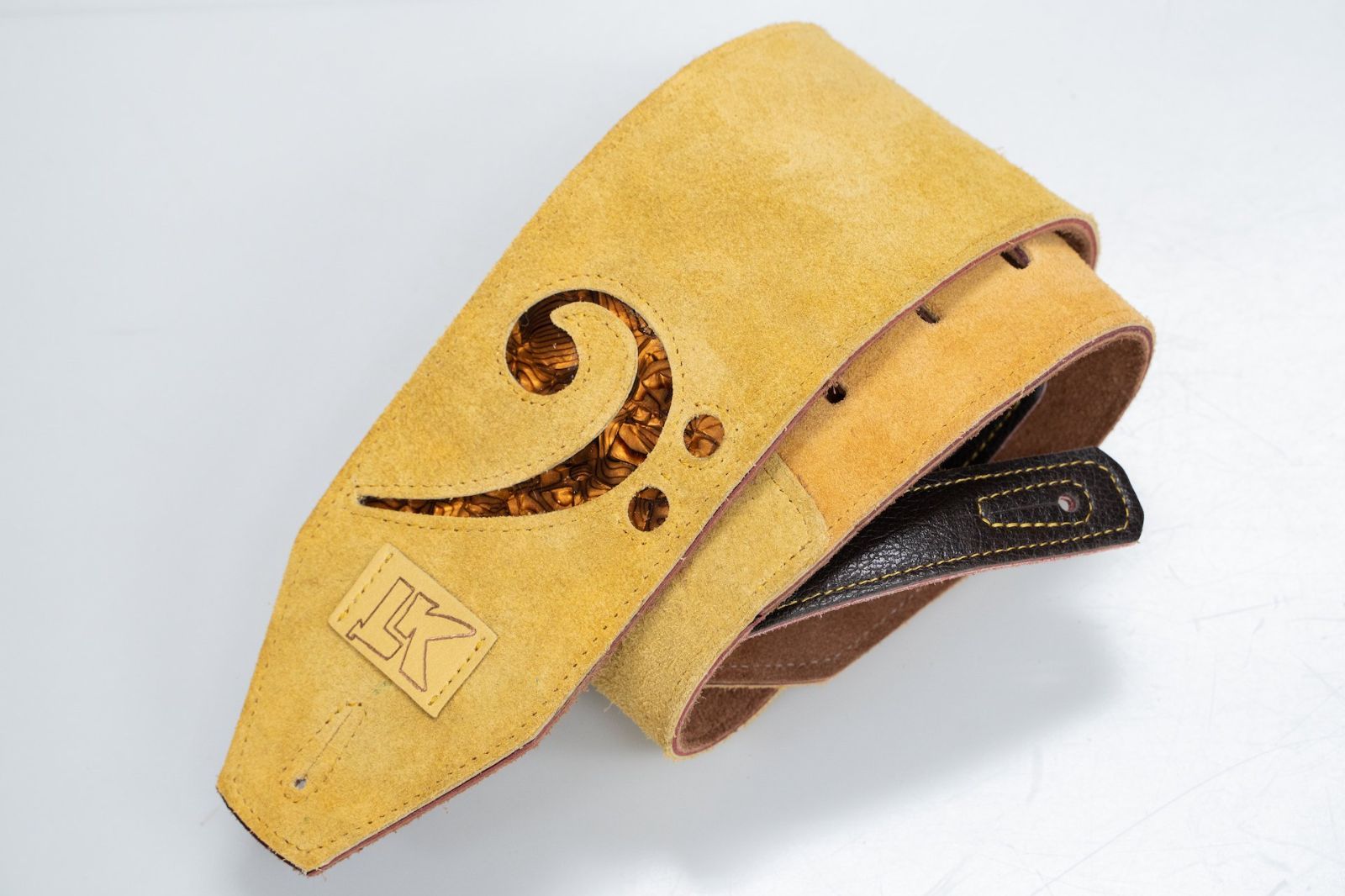 new】LK Straps / Limited Edition Yellow Suede F Clef Strap【横浜店