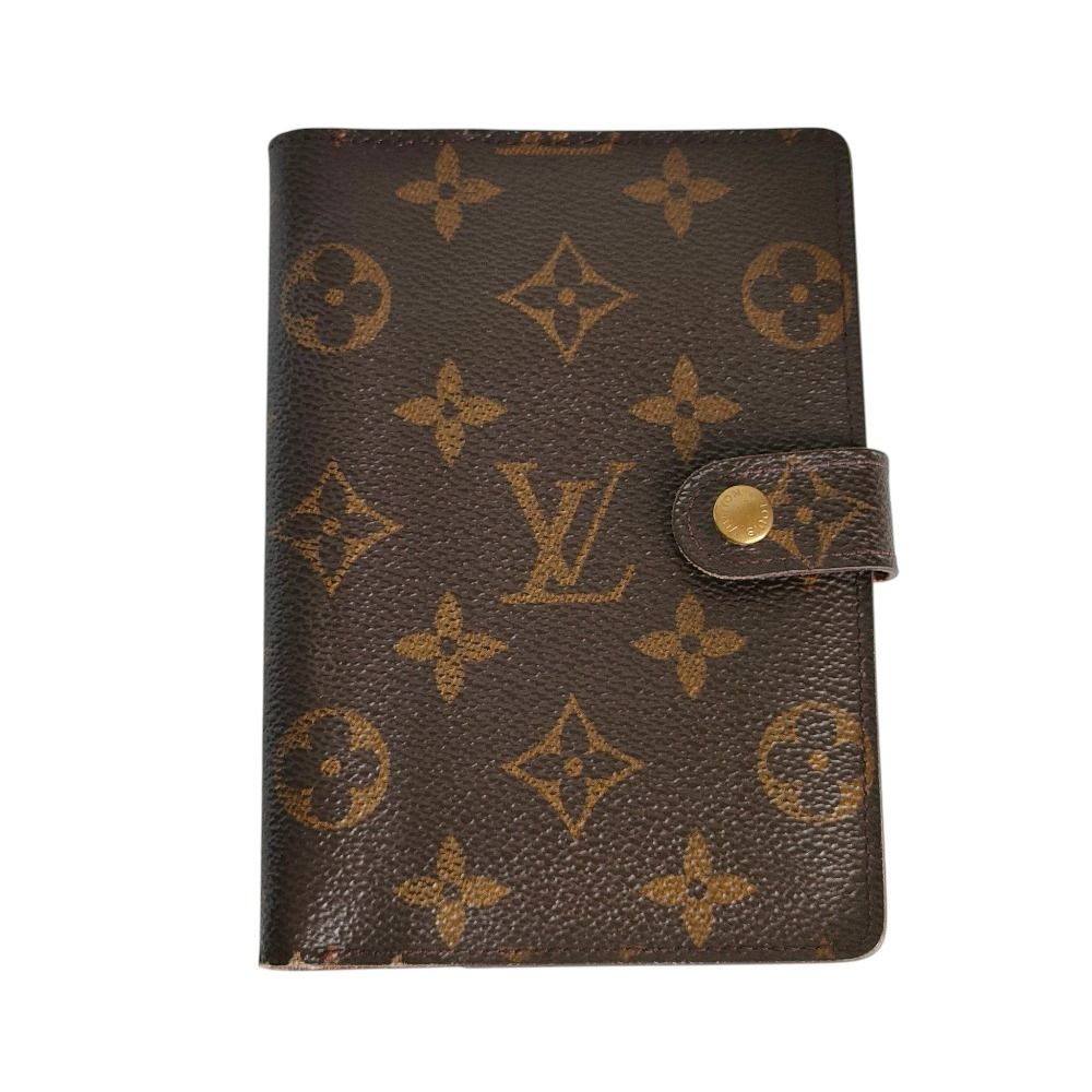LOUIS VUITTON ルイヴィトン モノグラム アジェンダPM 6穴式 システム手帳 手帳カバー R20005 ブラウン レディース 古着