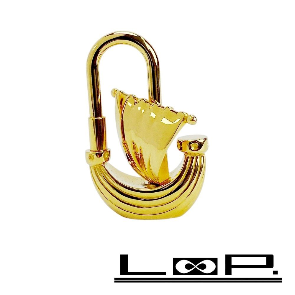【美品】エルメス ヨット 帆船 ゴールド カデナ チャーム 2006年限定 HERMES - □未使用□ エルメス カデナ ヨット 船 バッグ