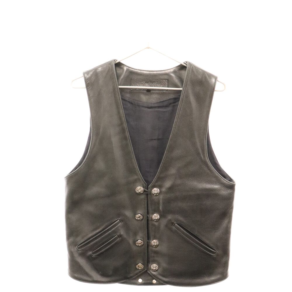 Chromeheartsベスト CHROME HEARTS クロムハーツ ジレ オーダーベスト クロスボールボタン